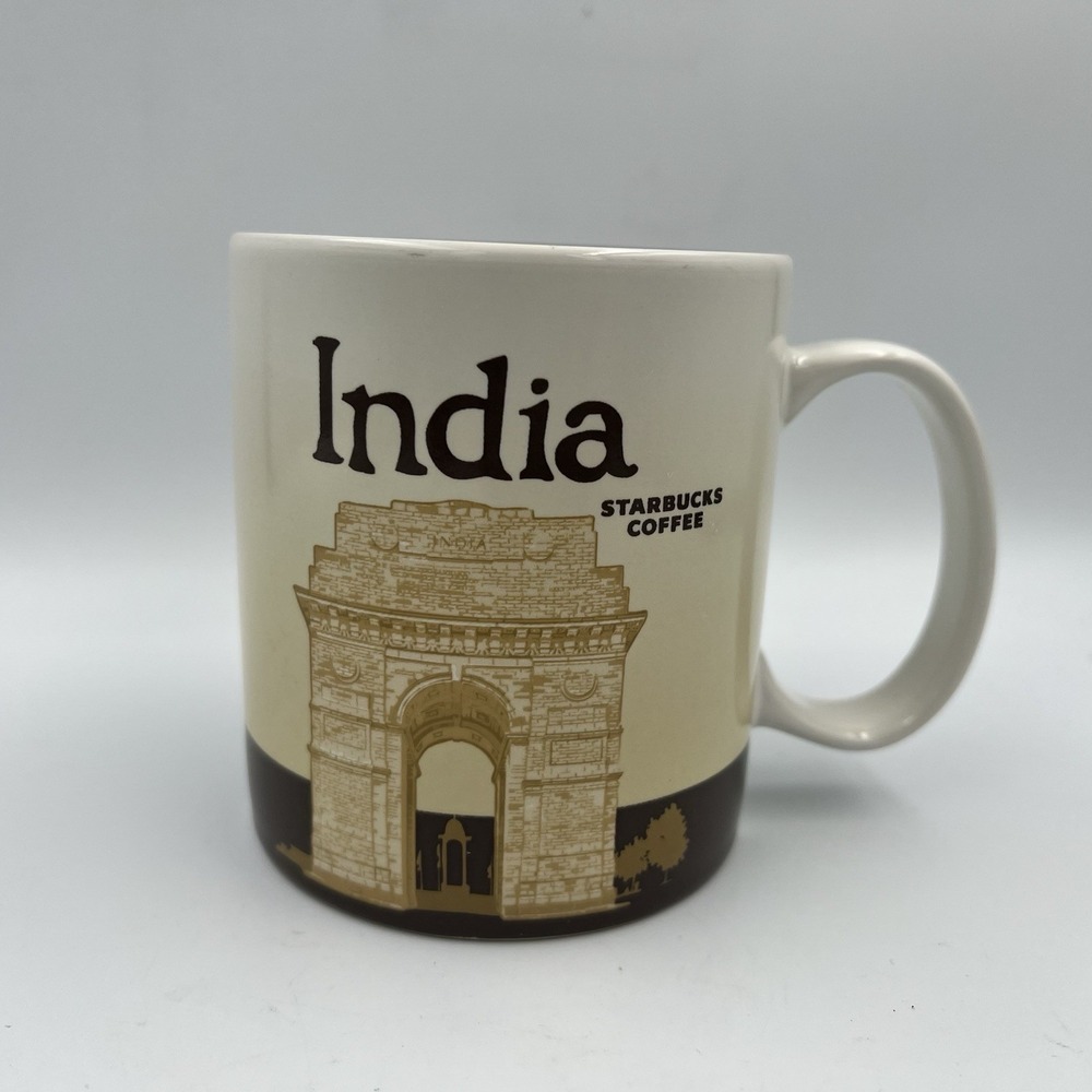 Starbucks India Global Icon Collector Series 16oz 2013 Coffee Tea Mug Cup EUC